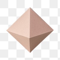 3D pink pyramid paper craft design element