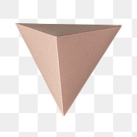 3D pink pyramid paper craft design element