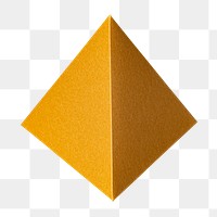 3D golden pyramid paper craft design element