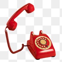 Red rotary dial design element 