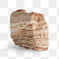 Natural layered marble rock design element