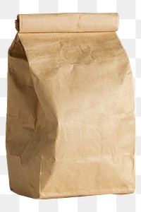 Rolled brown paper bag with copy space 