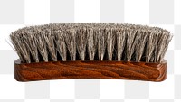 Brush cleaner with wood handle design element