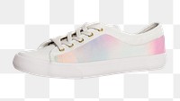 Unisex colorful sneakers with copy space 