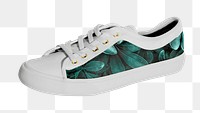 Unisex sneakers with leaf pattern design element 