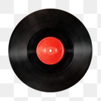 Black vinyl record design element