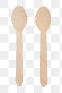 Natural wooden spoons design element