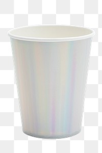 Shiny holographic plastic cup design element 