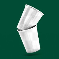 Png transparent paper cup mockup