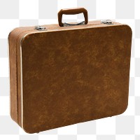 Vintage brown leather briefcase design element