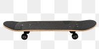 Classic black wooden skateboard design element