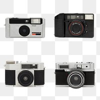 Retro analog camera set design element 