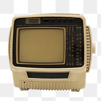 Old portable tv and radio design element 