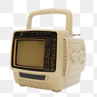 Old handheld radio and tv design element 