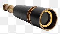 Retro black telescope design element 