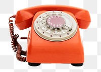 Vintage orange telephone design element