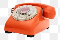 Vintage orange telephone design element