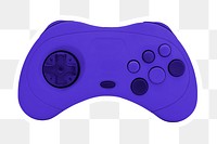 Vintage purple game controller design element