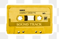 Retro cassette tape design element 