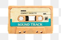 Retro cassette tape design element 