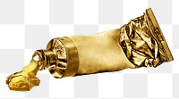 Gold color tube design element