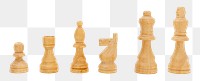 Light wood chess pieces design element