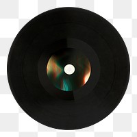 Black vinyl record design element