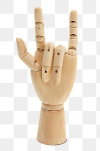 Wooden hand show love symbol design element