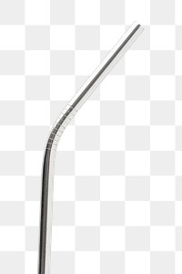 Reusable stainless steel straws design element