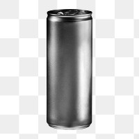 Silver aluminum can with copy space 