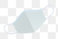 Paper craft surgical mask element transparent png