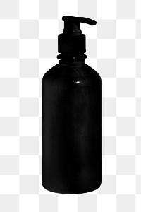 Black skin care bottle design element