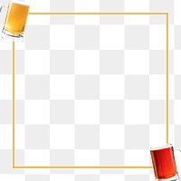 Png beer frame with design space