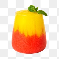 Layered mango and strawberry smoothie transparent png