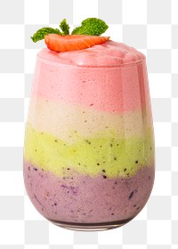 Layered healthy fruit smoothie transparent png