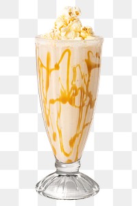 Caramel popcorn vanilla milkshake transparent png