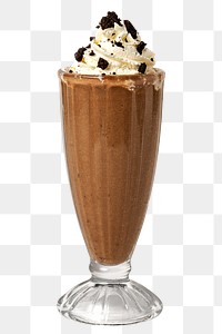 Chocolate milkshake studio shot transparent png