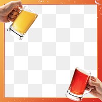 Png beer party frame with design space
