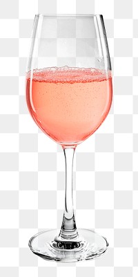 Rose wine png in a  glass