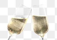 Png two tilted flutes with champagne 