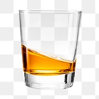 Png whisky swirling in a glass mockup