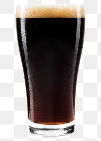 Dark beer in pint png mockup