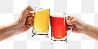 Png toasting with beer mugs