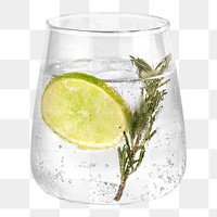 Gin and tonic with rosemary transparent png