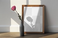 Picture frame mockup png transparent, aesthetic home decor with natural light