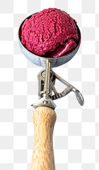 Homemade raspberry ice cream design element