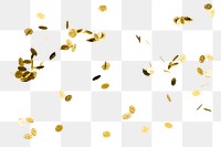 Gold confetti patterned background design element