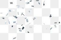 Silver confetti patterned background design element