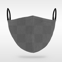 Gray fabric face mask mockup