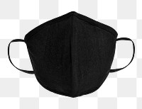 Black protective cloth mask design element